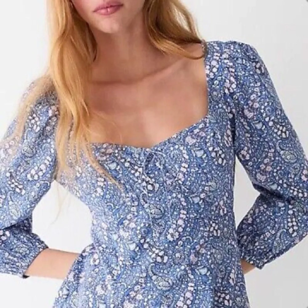 NWT J. Crew Sweetheart Long-Sleeve Mini Dress in Liberty®‎ Bourton Bloom Fabric - Picture 3 of 8